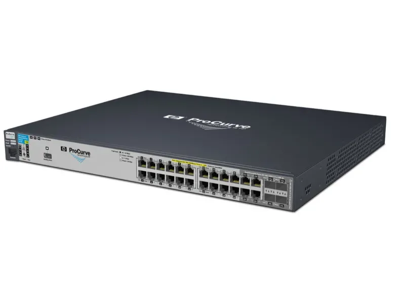 HP 2910AL-24G ProCurve 2910al Series 2910al-24G 20 x RJ-45 Ports 10/100/1000Base-T + 4 x Dual Personality RJ-45/SFP Ports Layer 3 Managed Rack-mountable Gigabit Ethernet Network Switch