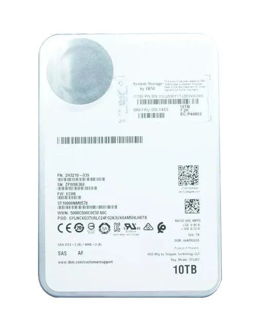 2H3210-039 - IBM 10TB 7200RPM SAS 12Gb/s 3.5-inch Hard Drive