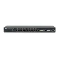 2W513 - Dell PowerConnect 3024 24 x Ports 10/100Base-T + 2 x Ports Gigabit Rack-Mountable Fast Ethernet Network Switch