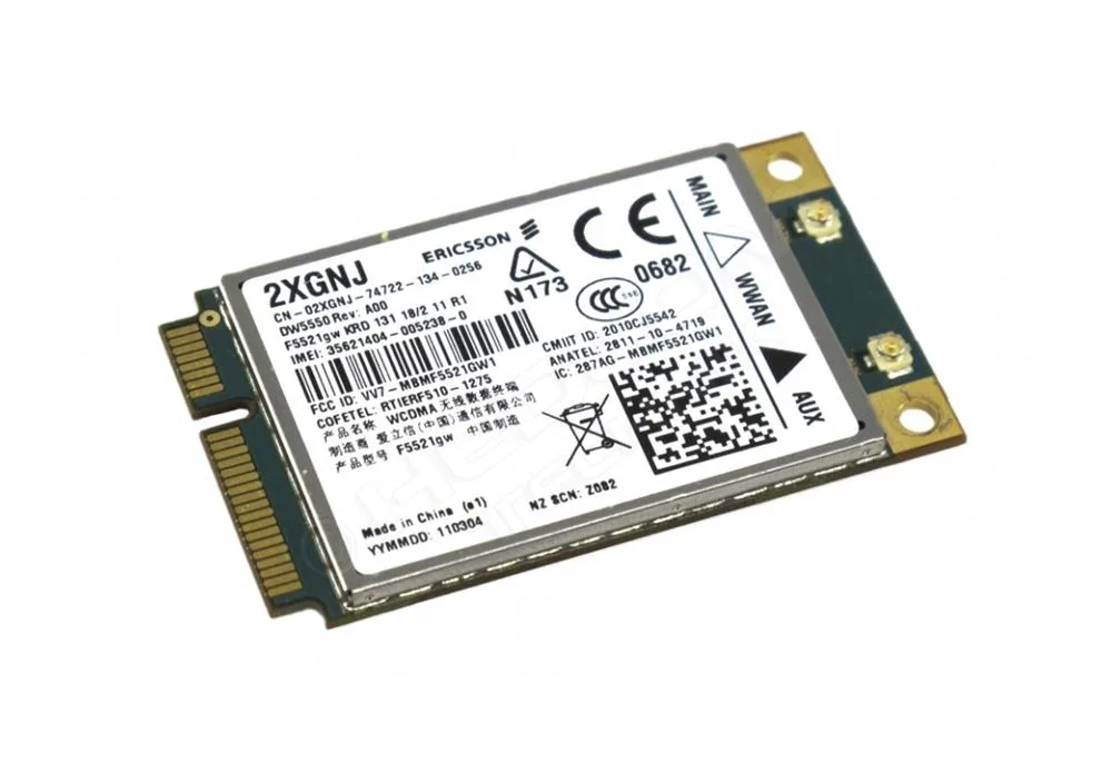 2XGNJ - Dell 3G HSDPA Broadband Wireless 5550 Card