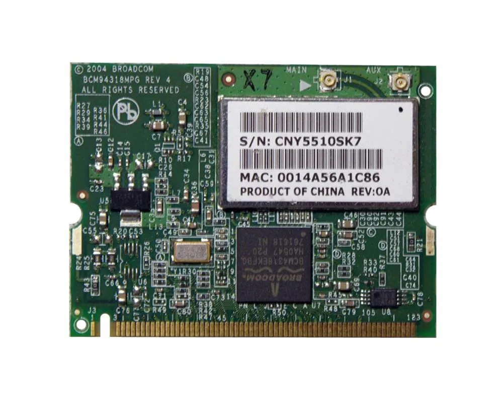 392557-001 - HP Mini PCI 54G 802.11b/g High Speed Wireless LAN (WLAN) Network Interface Card for DV4000 Series Notebook