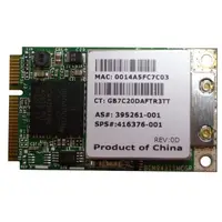 395261-001 - HP Mini PCI-Express 54G WiFi 802.11b/g High-Speed Embedded Wireless LAN (WLAN) Network Interface Card for NC6400 Business Notebook PC