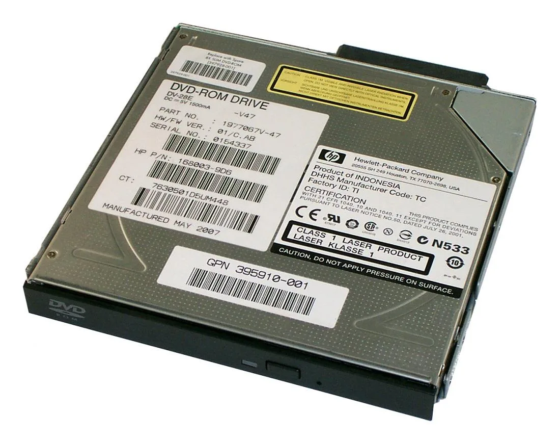 395910-001 - HP 24x IDE DVD-ROM Slimline Optical Drive for ProLiant Server