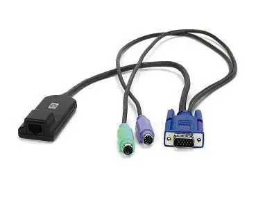 HP 396632-001 1 x Port RJ-45 Female to 2 x PS/2 Jack Male + 1 x VGA Male Console Interface Adapter KVM Cable