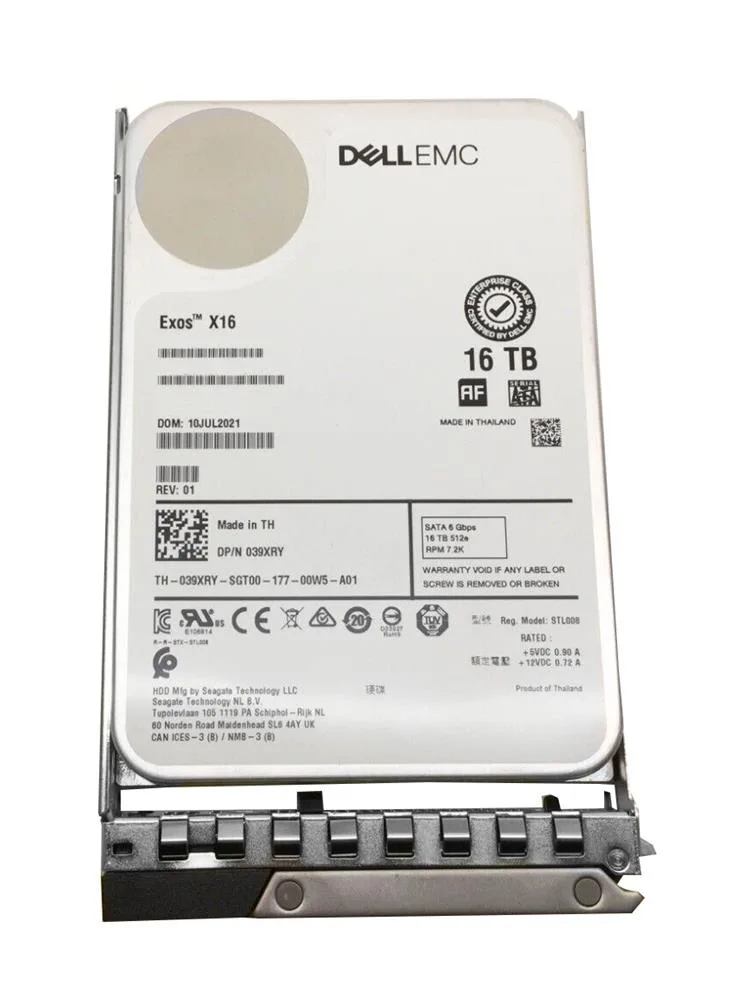 39XRY - Dell 16TB SATA 6Gb/s 512e 3.5-inch Hard Drive