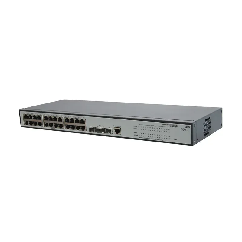 3CRBSG2893 - 3Com Baseline Plus 2928 Gigabit Ethernet Switch 24 Ports Manageable 24 x RJ-45 4 x Expansion Slots 10/100/1000Base-T