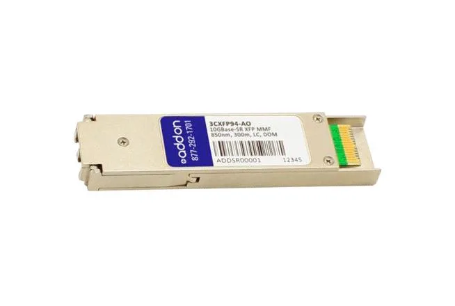 3CXFP94AO - Addonics 10Gbps 10GBase-SR Multi-mode Fiber 300m 850nm Duplex LC Connector XFP Transceiver Module