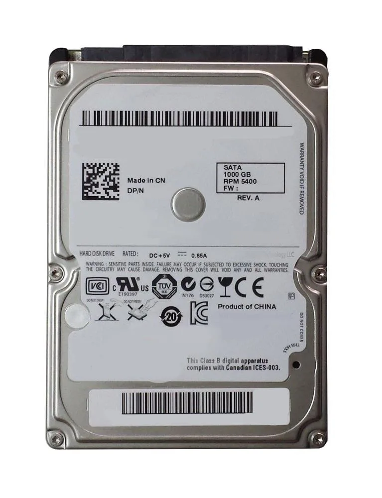 400-AJXV - Dell 1TB 5400RPM SATA 6Gb/s 2.5-inch Hard Drive