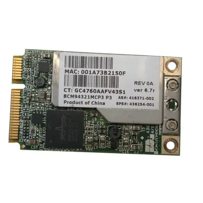 403791-001 - HP Mini PCI 54G 802.11a/b/g High Speed Wireless Lan (WLAN) Network Interface Card for NX6100/NX6125 Business Notebook and TC4200 Tablet PC