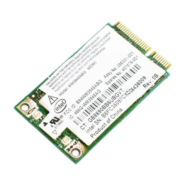 407575-003 - HP Broadcom 3945ABG Mini PCI-Express 802.11a/b/g Wireless LAN (WLAN) Network Interface Card for 6910P NC6400 NW9440 NX9420 Notebooks