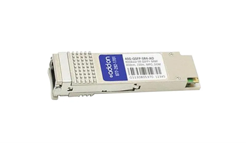 40GQSFPSR4AO - Addonics 40Gbps 40GBase-SR Multi-mode Fiber 150m 850nm MPO Connector QSFP+ Transceiver Module