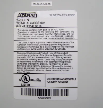 AdTran 4213640L1#ATM Total Access 604 with DSX-1 (T1 ATM) Gateway