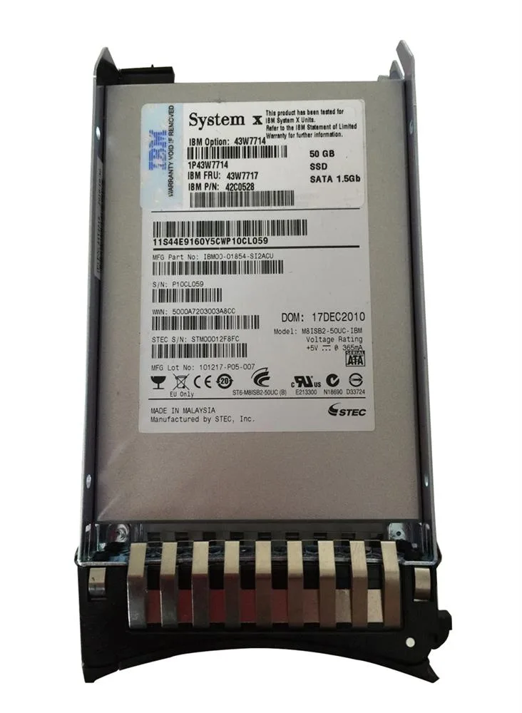 43W7717 - IBM 50GB SATA 1.5Gb/s Hot-Swappable 2.5-inch Solid State Drive