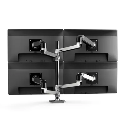 45-549-026 - Ergotron LX Dual Stacking Arm, Tall Pole - Polished Aluminum