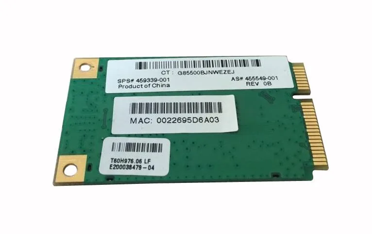 455549-001 - HP Mini PCI-Express 54G WiFi 802.11a/b/g/n Wireless Lan (WLAN) Network Interface Card
