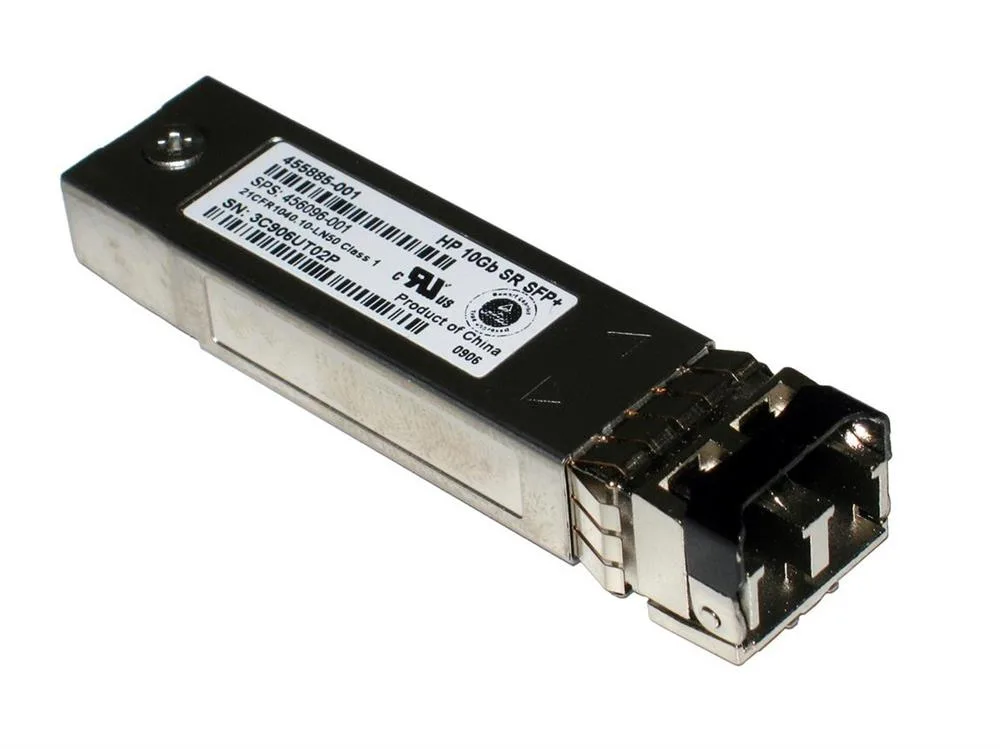 455855-001 - HP BladeSystem C-Class 455883-B21 10Gbps 10GBase-SR Multi-mode Fiber 300m 850nm LC Connector SFP+ Transceiver Module