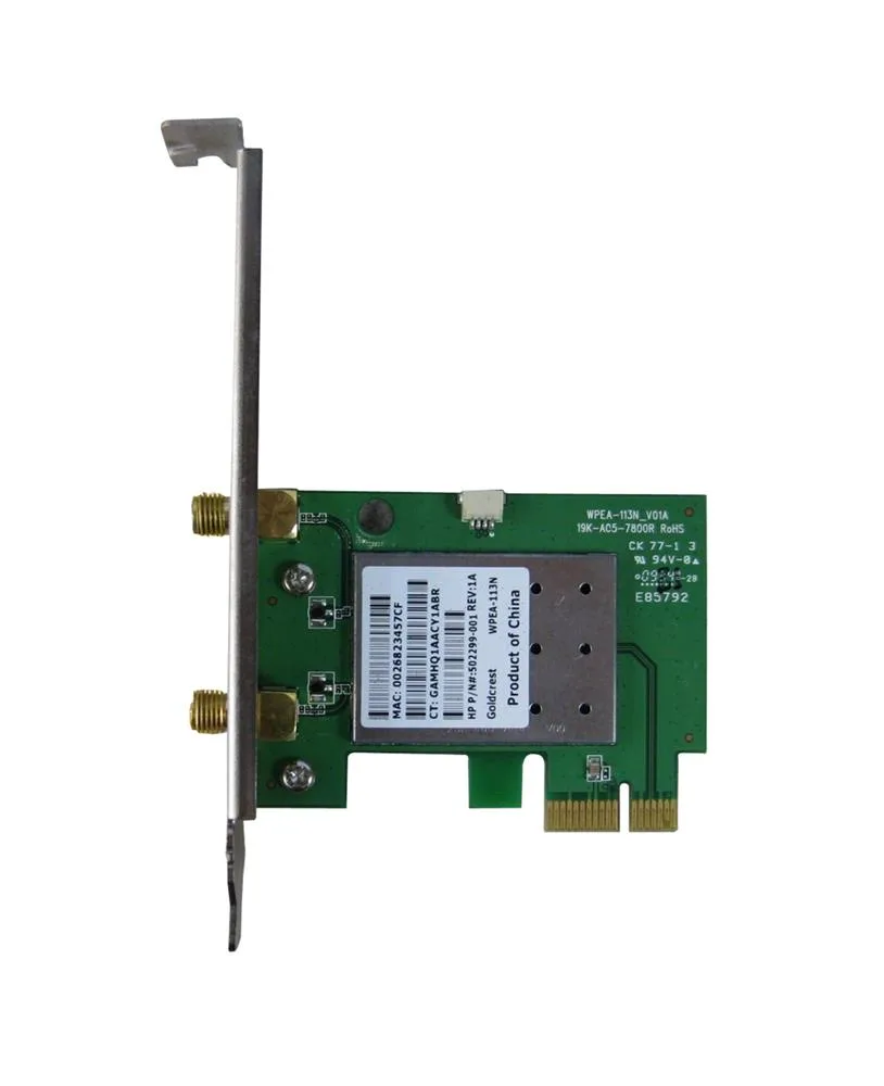 502299-001 - HP WPEA-113N Wireless IEEE 802.11a/b/g/n Dual Band WLAN PCI-Express X1 Network Card