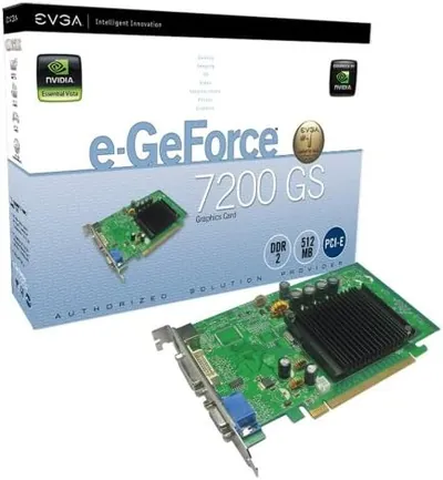 512-P2-N409-LA - EVGA GeForce 7200 GS 512MB 64-Bit DDR2 PCI Express x16 DVI-I/ VGA Video Graphics Card