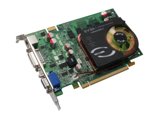 512-P2-N756-AR - EVGA E-GeForce 8600 GT 512MB 128-Bit DDR2 PCI Express x16 DVI/ D-Sub/ HDTV/ S-Video/ Composite Out/ SLI Support Video Graphics Card