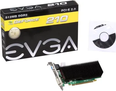 512-P3-1213-LA - EVGA GeForce 210 512MB 64-Bit DDR2 PCI Express 2.0 x16 HDCP Ready Video Graphics Card