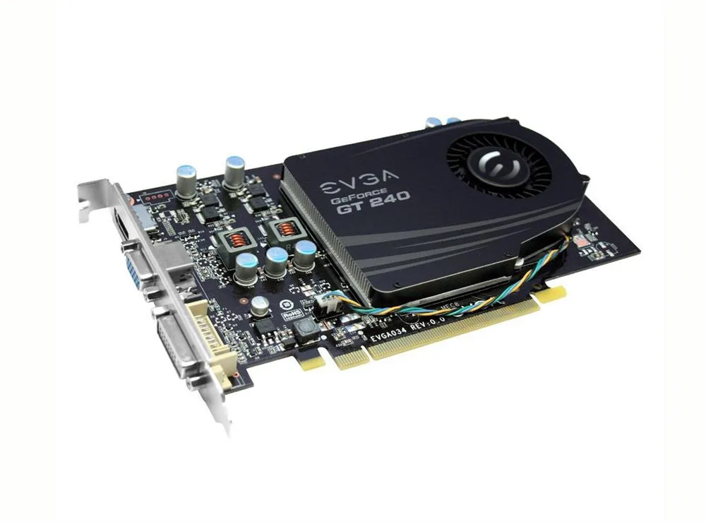 512-P3-1241-B1 - EVGA GeForce GT 240 512MB 128-Bit GDDR5 PCI Express 2.0 x16 DVI/ HDMI/ VGA Video Graphics Card