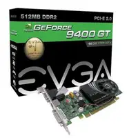512-P3-N947-R1 - EVGA GeForce 9400 GT 512MB DDR2 64-Bit Low Profile Ready PCI Express 2.0 x16 Video Graphics Card
