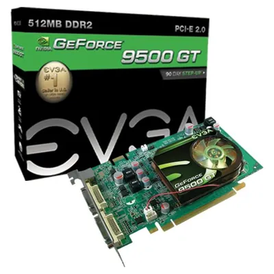 512-P3-N954-ER - EVGA GeForce 9500 GT 512MB DDR2 128-Bit HDCP Ready SLI Support PCI Express 2.0 x16 Video Graphics Card