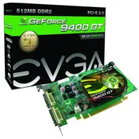 512P3N940A3 - EVGA GeForce 9400 GT 512MB DDR2 64-Bit PCI Express 2.0 x16 D-Sub/ DVI/ HDTV/ S-Video Out Video Graphics Card