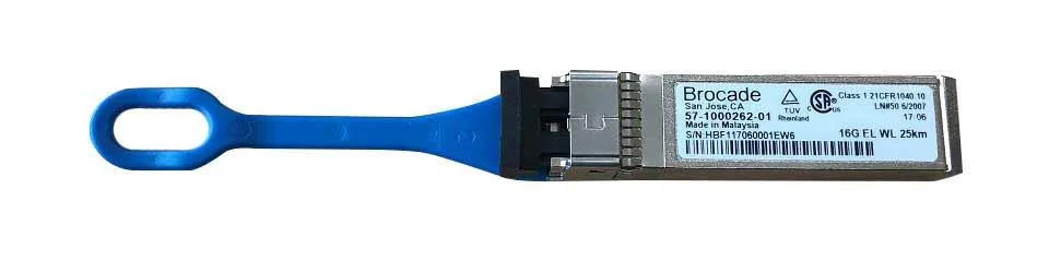 57-10000262-01 - Brocade 16Gbps ELWL Single-mode Fiber 25km 1310nm Fiber Channel SFP+ Transceiver Module