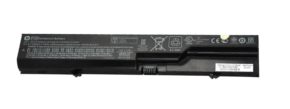 593572-001 - HP PH06 BQ350AA Notebook Battery Lithium Ion (Li-Ion) 10.8 V DC