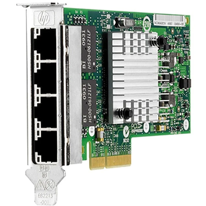 HPE 593743-001 HP 593743-001 NC365T 4x Ports 1000Base-T PCI-Express 2.0 x4 Low Profile Ethernet Server Adapter