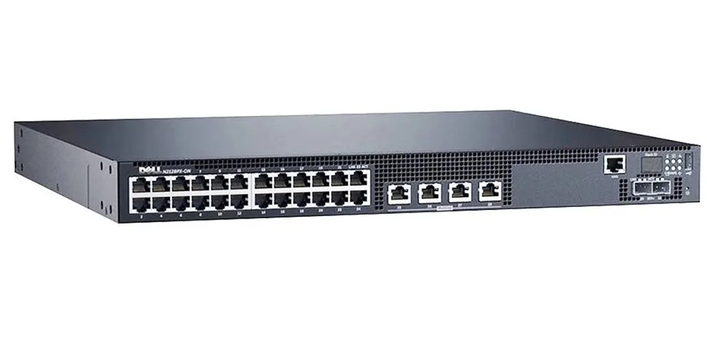 Dell 5C1J6 Dell 05C1J6 / 5C1J6 N2128PX-ON 24x PoE+ 10/100/1000 4x PoE 5G 2x SFP+ Ports Managed Layer 3 1U Rack-mountable GbE Network Switch
