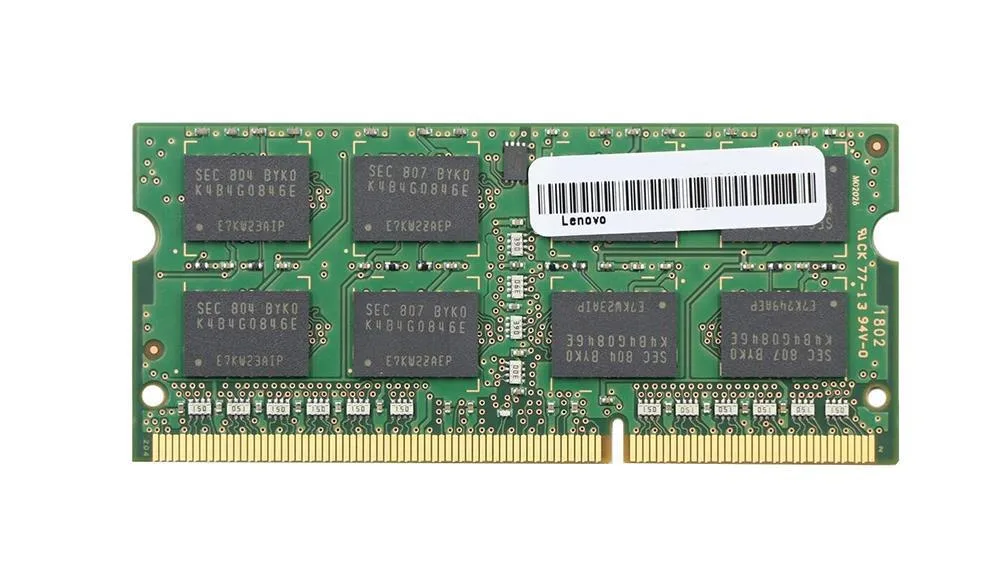 5M30J33427 - Lenovo 8GB DDR3-1600MHz/PC3L-12800 Non-ECC Unbuffered CL11 204-Pin SODIMM 1.35V Dual Rank Memory Module