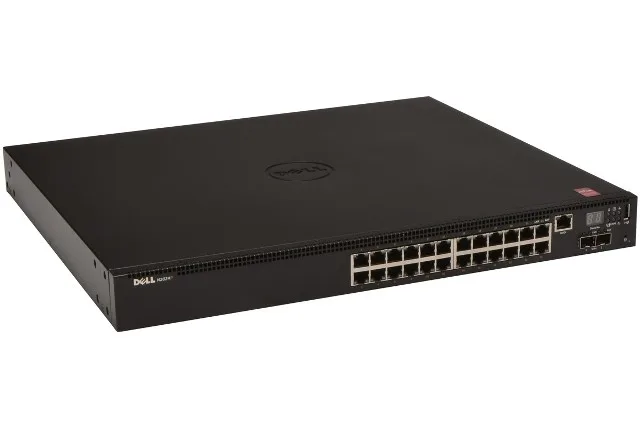 Dell 5YNBD PowerSwitch N2000 Series N2024P 24-Ports PoE+ 10/100/1000Base-T RJ-45 + 2-Ports 10GBase-X SFP+ Layer 3 Managed 1U Rack-mountable Network Switch