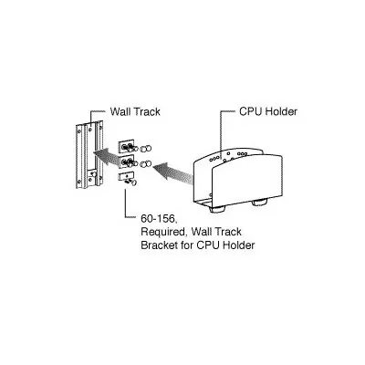 60-156 - Ergotron Track Mount Bracket Kit for CPU Holders