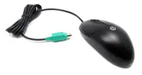 600553-002 - HP 2-Buttons Scroll Wheel PS/2 Optical Mouse (Black)