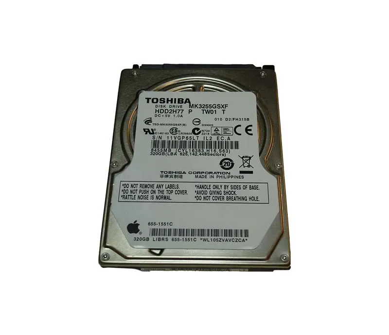 655-1551C - Apple 320GB 5400RPM SATA 3Gb/s 8MB Cache 2.5-inch Hard Drive