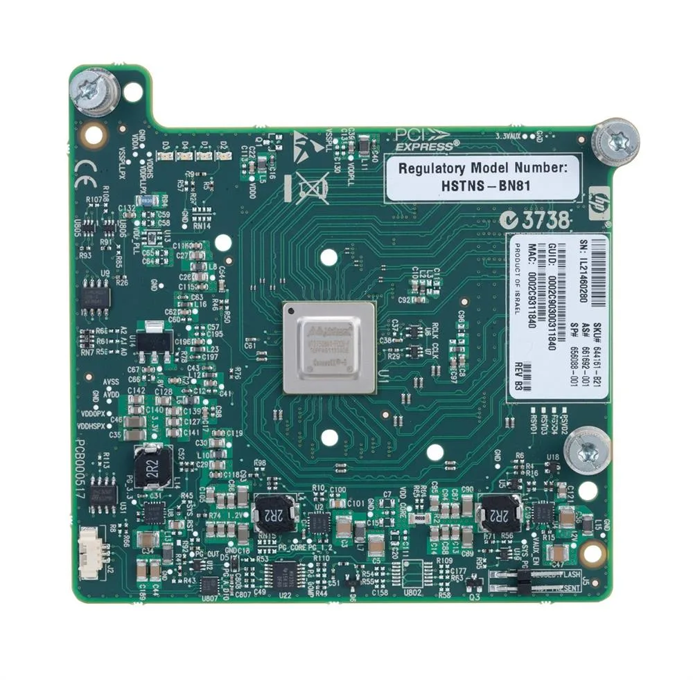656088-002 - HP InfiniBand FDR 2-Port 4X 10GBE Mezzanine Host Channel Adapter