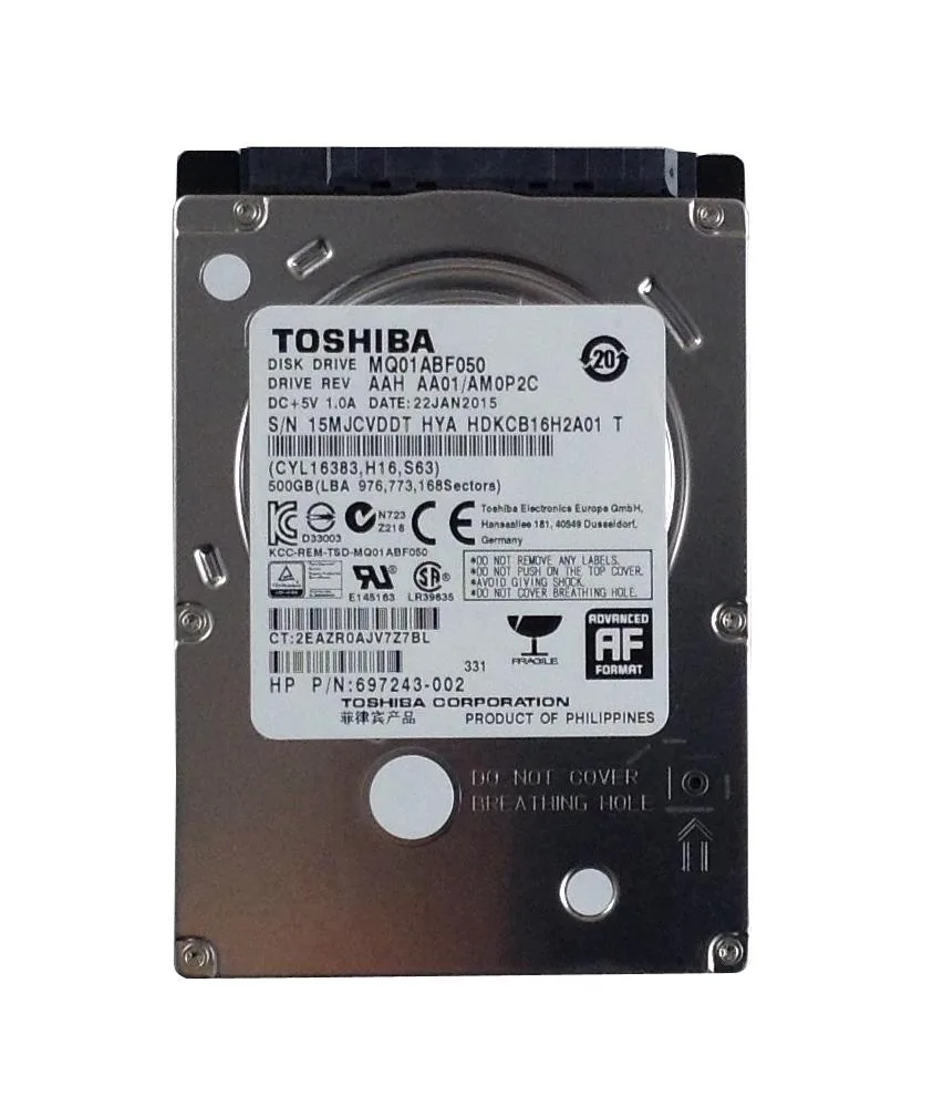 697243-002 - HP 500GB 5400RPM SATA 6Gb/s 2.5-inch Hard Drive
