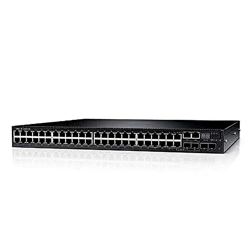Dell 6PRT2 PowerSwitch N3048EP-ON 48-Ports 10/100/1000Base-T PoE+ RJ-45 2-Ports SFP+ 2-Ports Combo miniGBIC Layer 3 Managed 1U Rack-Mountable GbE Stackable Network Switch