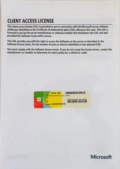 701609-A21 - HP Microsoft Windows Server 2012 License 1 Device CAL