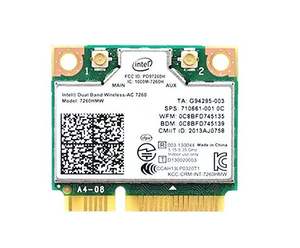 710661-001 - HP Dual-Band Intel Wireless-AC 7260 802.11 ac 2x2 WiFi + BT 4.0 Wireless Lan Card (WLAN)