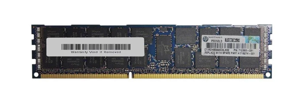 715274-001B - HP 16GB PC3-14900 DDR3-1866MHz ECC Registered CL13 RDIMM Dual-Rank Memory Module