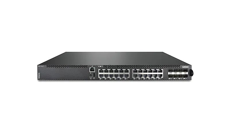 7159B2X - Lenovo ThinkSystem NE1032T RackSwitch (Front to Rear) 24-Ports 10GBase-T with 8-Ports SFP+ Expansion Slot Manageable Modular 3 Layer