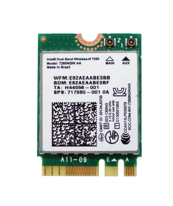 717380-001 - HP Intel 7260 802.11 a/b/g/n Dual Band Wireless N Wi-Fi Module
