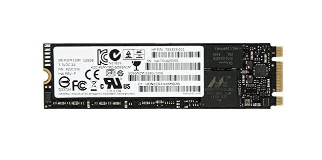 725333-001 - HP X110 128GB Multi-Level Cell SATA 6Gb/s M.2 2280 Solid State Drive