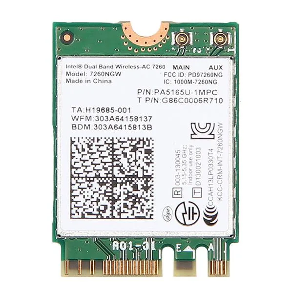 7260NGW - Intel Dual Band 2x2 Wi-Fi BT 4.0 Wireless Card