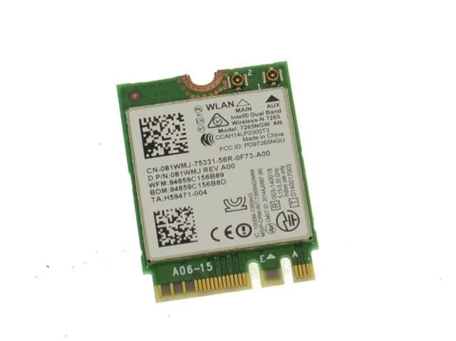 7265NGW - Intel Wireless-N 7265 AN NGFF 300M Wi-Fi+ Bluetooth 4.0 Dual Band Card