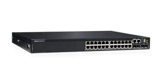Dell 74C4V PowerSwitch N3224T-ON 24-Ports 10/100/1000Base-T RJ-45 4-Ports 10GBase-X SFP+ 2-Ports 100GBase-X QSFP28 Layer 3 Managed 1U Rack-mountable Network Switch