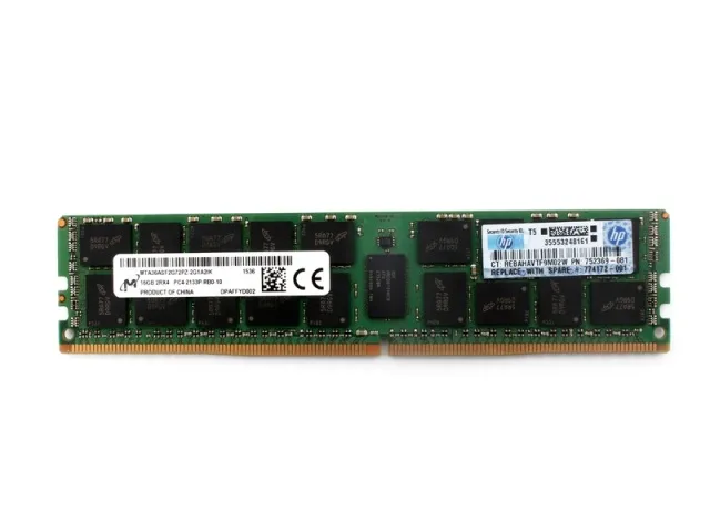 752369-081 - HP 16GB DDR4-2133MHz PC4-17000 ECC Registered CL15 288-Pin DIMM 1.2V Dual Rank Memory Module